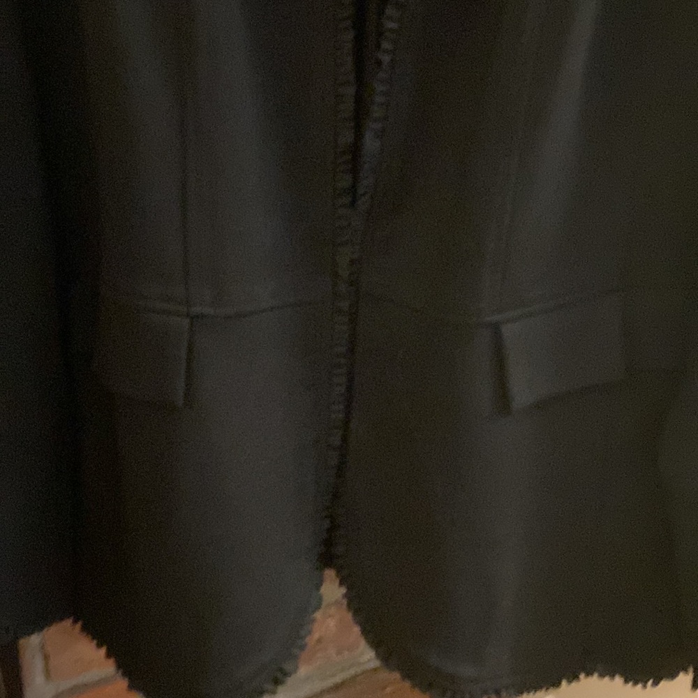 Chico’s black ruffle trim ponte blazer Size 3 - Picture 5 of 8